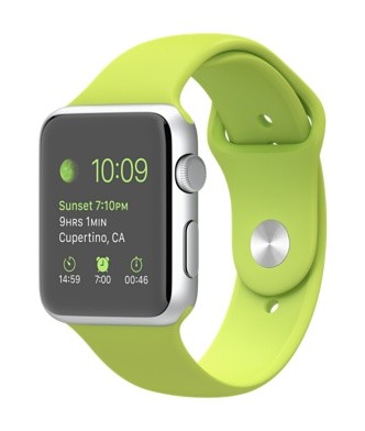 Apple Watch Sport 42mm / Зеленый спортивный ремешок