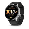 Умные часы Garmin Venu 4 45mm, Silver, Black Silicone Band