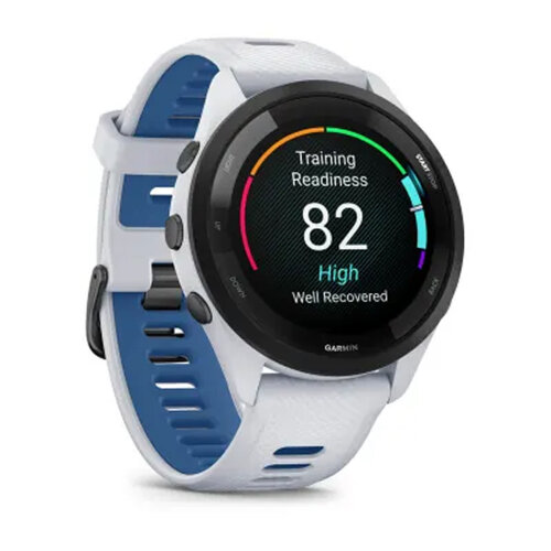 Умные часы Garmin Forerunner 265 46mm Black Bezel Whitestone Case Whitestone/Tidal Blue Silicone Band