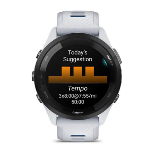 Умные часы Garmin Forerunner 265 46mm Black Bezel Whitestone Case Whitestone/Tidal Blue Silicone Band