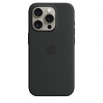 Силиконовый чехол для iPhone 15 Pro с MagSafe - Черный (Black)