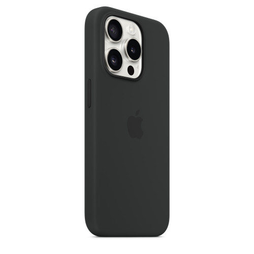Силиконовый чехол для iPhone 15 Pro с MagSafe - Черный (Black)