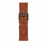 Apple Watch Series 9 Hermes 45mm, черный корпус, медный кожаный ремешок с перфорацией H