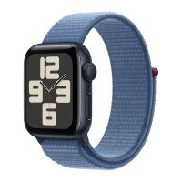 Apple Watch SE (2023) 44mm, Midnight Aluminum Case with Sport Loop - Winter Blue (Голубой)