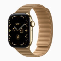 Apple Watch Series 12 46mm, Radiant Gold Titanium Case with Magnetic Link - Camel