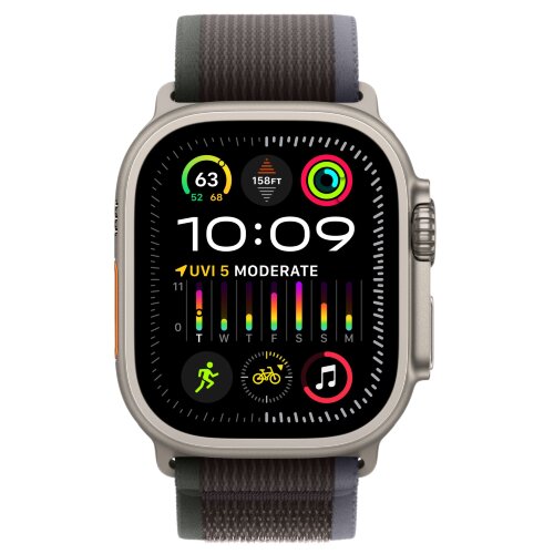 Ремешок для Apple Watch Ultra 49mm Trail Loop Titanium (S/M) - Blue/Black (Сине-черный)