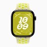 Apple Watch Series 10 42mm, Jet Black Aluminum Case with Nike Sport Band - Volt Splash