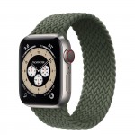 Apple Watch Edition Series 6 Titanium 40mm, плетёный монобраслет "зелёные холмы"