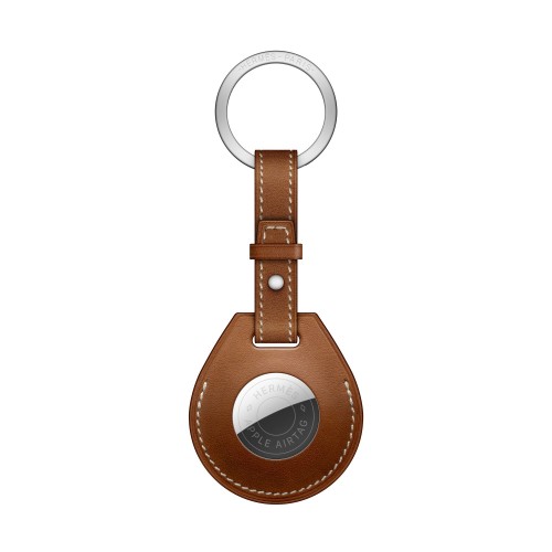 Брелок AirTag Hermes Fauve для ключей с кольцом