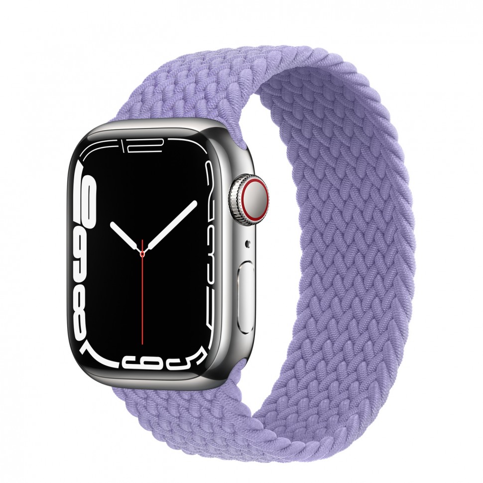 Купить Apple Watch 7 стальные 41mm braided фиолетовый в Москве цена