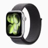 Apple Watch Series 11 46mm, Silver Aluminum Case with Sport Loop - Dark Gray