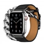 Apple Watch Hermes Series 8 41mm, Gourmette Metal Noir Double Tour