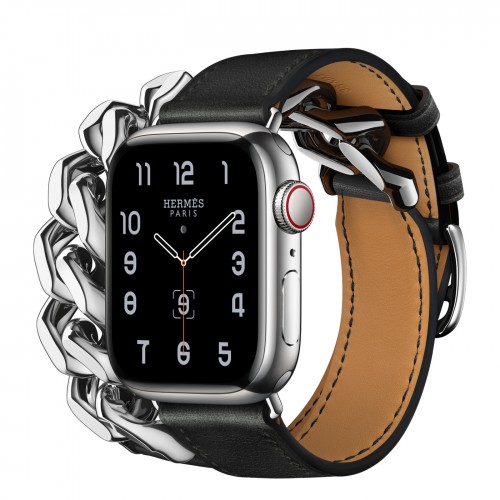 Apple Watch Hermes Series 8 41 мм, длинный двойной ремешок с стальной цепью