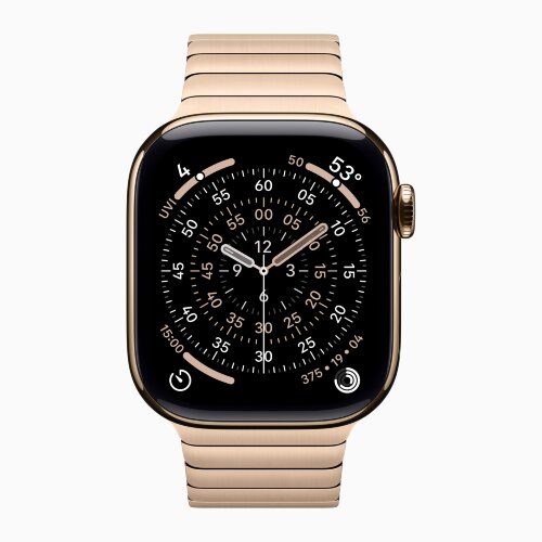 Apple Watch Series 11 42mm Gold Titanium Case with Gold Link Bracelet