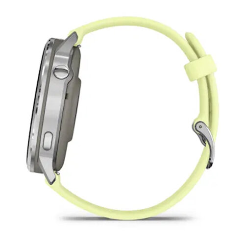 Умные часы Garmin Venu 4 45mm, Silver, Citron Silicone band