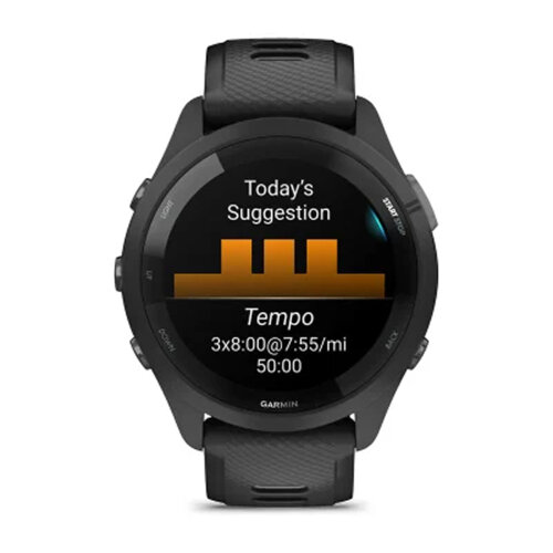 Умные часы Garmin Forerunner 265 46mm Black Bezel Case Black/Powder Gray Silicone Band