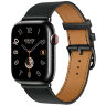 Apple Watch Series 9 Hermes 45mm, черный корпус, классический кожаный черный ремешок