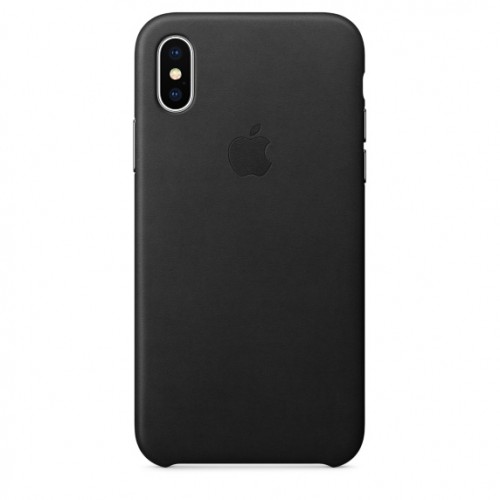 кожаный оригинальный чехол apple для iphone x черный