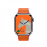Ремешок Hermes для Apple Watch 42mm Twill Jump Single Tour - Оранжево-розовый (Orange/Rose)