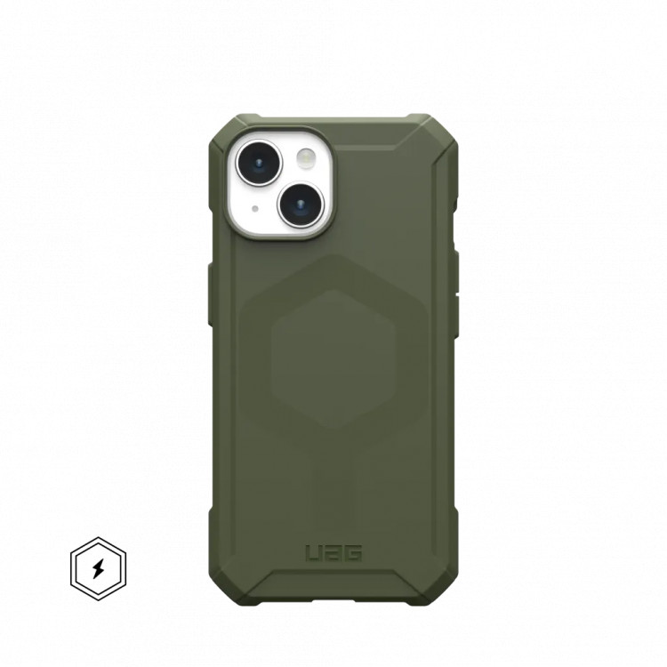 Защитный чехол Uag Essential Armor для iPhone 15 с MagSafe - Оливковый (Olive Drab)