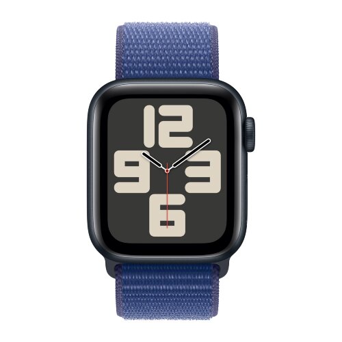 Apple Watch SE (2023) 44mm, Midnight Aluminum Case with Sport Loop - Ocean Blue (Синий)