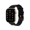 Ремешок Hermès для Apple Watch 42mm Satin Clou de Selle — черный сатиновый (Noir Satin)