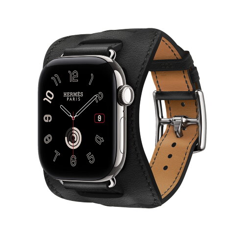 Ремешок Hermes для Apple Watch 42mm En Selle — черный (Noir)
