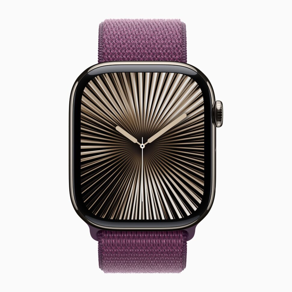 Apple Watch 10 Natural Titanium 42mm Plum Loop