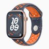 Apple Watch Series 10 42mm, Rose Gold Aluminum Case with Nike Sport Band - Blue Flame