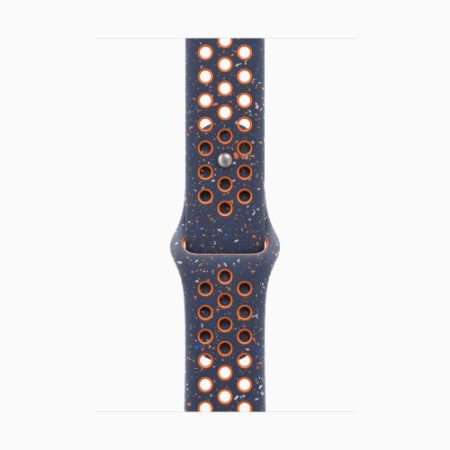 Apple Watch Series 10 42mm, Rose Gold Aluminum Case with Nike Sport Band - Blue Flame