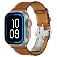 Apple Watch Ultra 2 Hermes 49mm Titanium Case with  Simple Tour Deployment Fauve