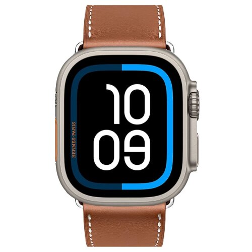 Apple Watch Ultra 2 Hermes 49mm Titanium Case with  Simple Tour Deployment Fauve