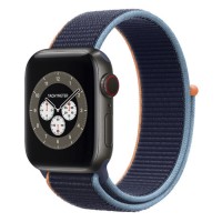 Apple Watch Edition Series 6 Titanium Space Black 40mm, спортивный браслет "тёмный ультрамарин"