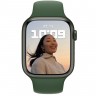 Apple Watch Series 7 45 мм, зеленый алюминий, спортивный ремешок "зелёный клевер"