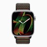 Apple Watch Series 11 46mm, Silver Aluminum Case with Sport Loop - Black Unity - Unity Rhythm