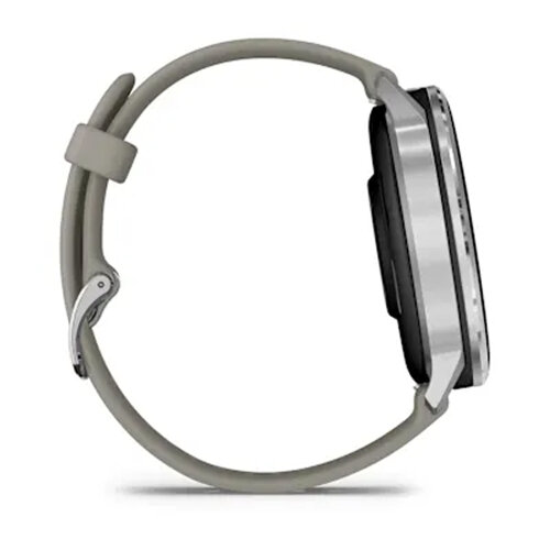 Умные часы Garmin Venu 4 45mm, Silver, Silver Gray Silicone Band