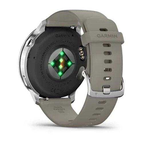Умные часы Garmin Venu 4 45mm, Silver, Silver Gray Silicone Band