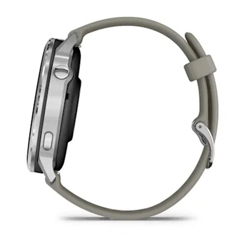 Умные часы Garmin Venu 4 45mm, Silver, Silver Gray Silicone Band
