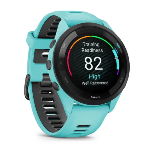 Умные часы Garmin Forerunner 265 46mm Black Bezel Aqua Case Aqua/Black Silicone Band