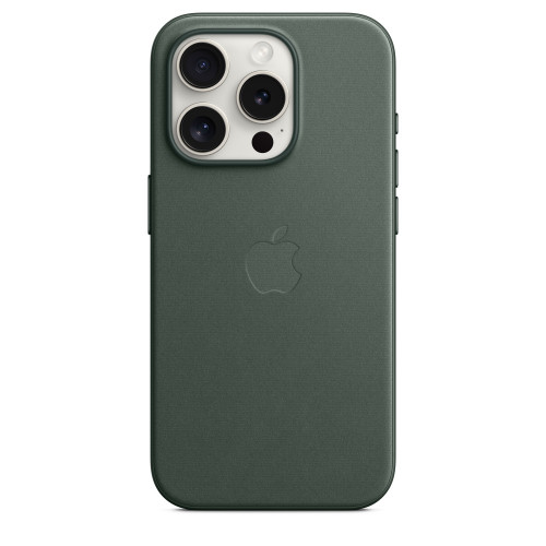 Чехол FineWoven для iPhone 15 Pro с MagSafe - Вечнозеленый (Evergreen)