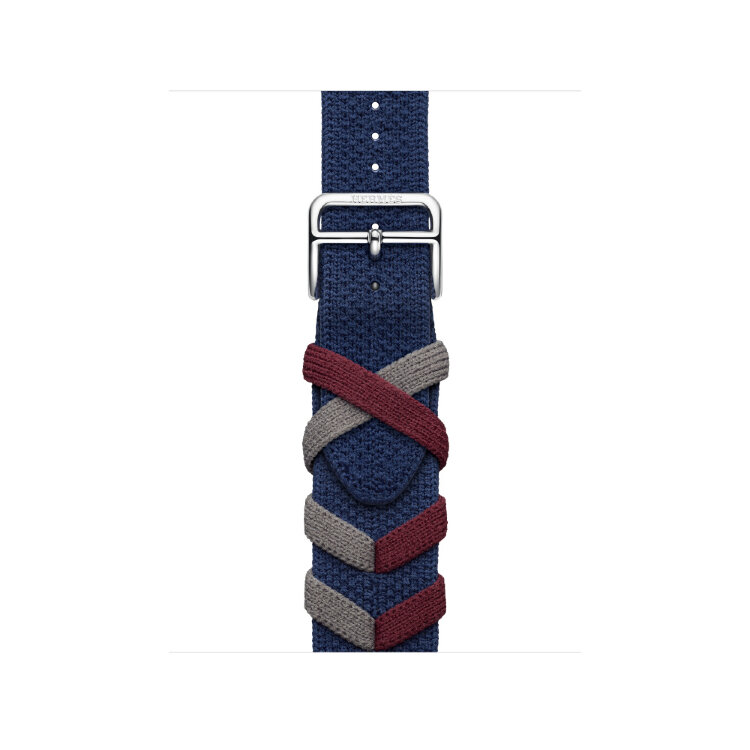 Ремешок Hermes для Apple Watch 42mm Bridon Single Tour - Темно-синий (Navy)