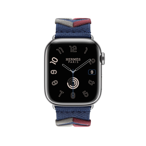 Ремешок Hermes для Apple Watch 41mm Bridon Single Tour - Темно-синий (Navy)