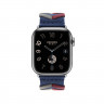 Ремешок Hermes для Apple Watch 42mm Bridon Single Tour - Темно-синий (Navy)