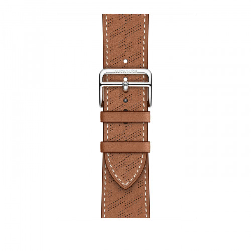 Apple Watch Series 9 Hermes 45mm, коричневый кожаный ремешок с перфорацией H
