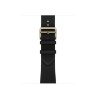 Ремешок Hermès для Apple Watch 46mm Satin Clou de Selle — черный сатиновый (Noir Satin)