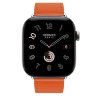 Apple Watch Hermes Series 12 42mm, классический кожаный оранжевый ремешок