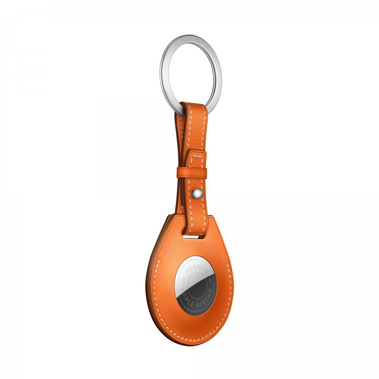 Брелок AirTag Hermes Orange для ключей с кольцом