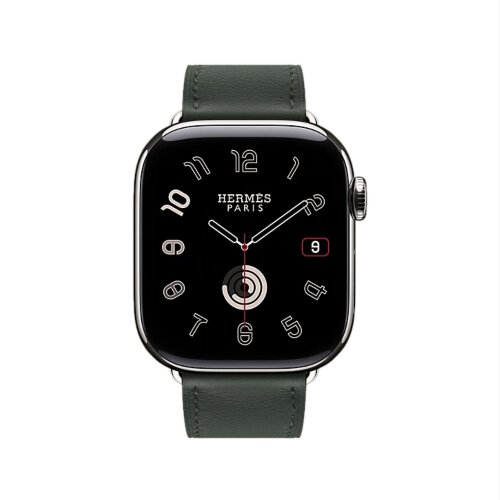 Ремешок Hermes для Apple Watch Single Tour 42 mm - Темно-зеленый (Vert Mongrove)