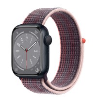 Apple Watch Series 8 41mm, Midnight Aluminum Case with Sport Loop - Elderberry