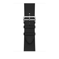 Ремешок из кожи Swift с раскладывающейся застёжкой 45mm Hermès для Apple Watch - "Черный"